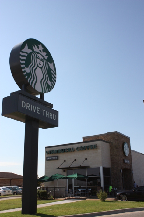 Starbucks coffee shop in Deer Creek, OK at Memorial and MacArthur Blvd